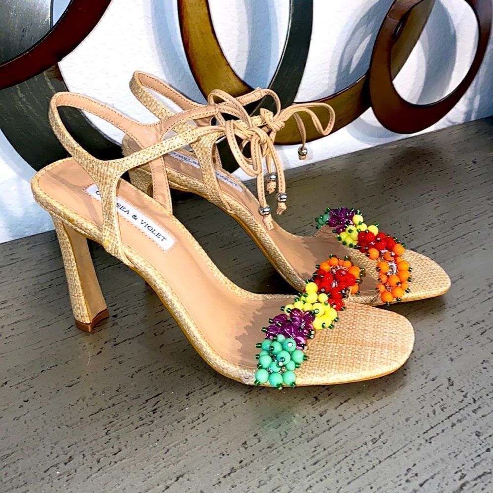 New Chelsea & Violet Tristy Beaded Sandals - Picture 2 of 10